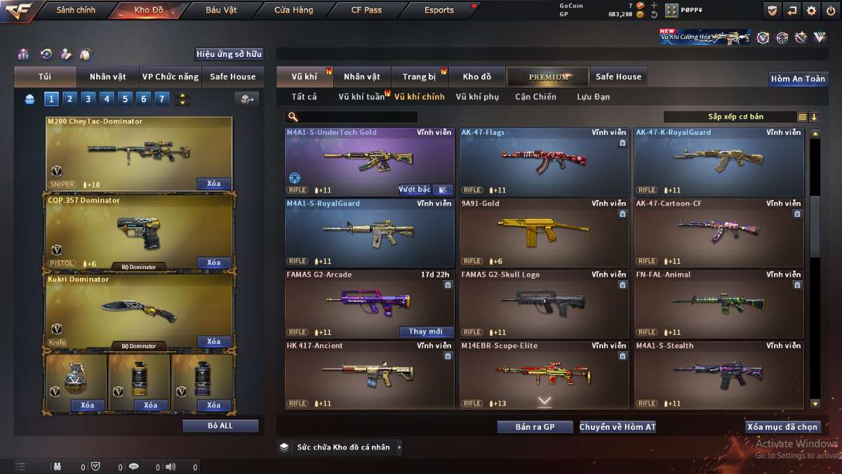 shop acc cf uy tin gia re